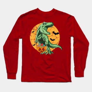 Trick or Treat T-Rex Long Sleeve T-Shirt